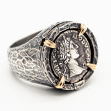 Marcus Aurelius - "The Philosopher" Hammered Ring