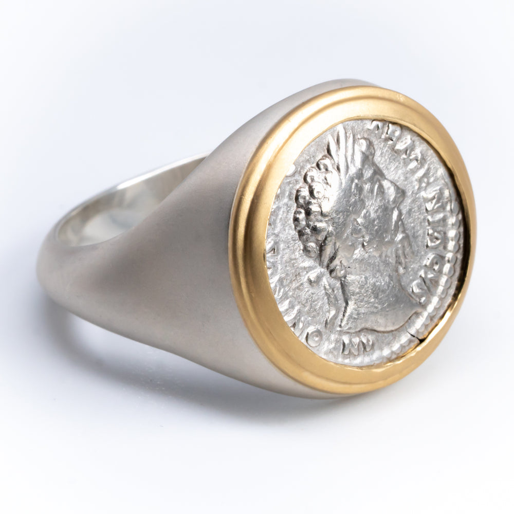 Buy Intaglio Signet Silver Ring Roman Coin Sterling Silver Ring 24k Gold  Over Coin Gold Vermeil Ring Ring Ancient Greek Coin Ring Online in India -  Etsy