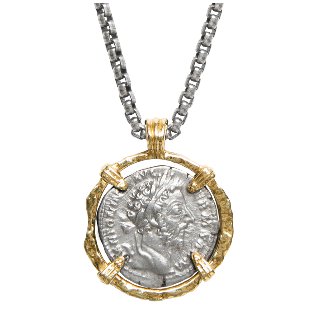 Marcus aurelius coin necklace online